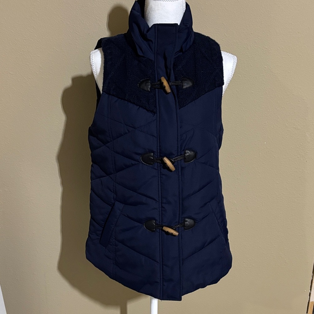 Maurices Dark Blue Women's Vest with Toggle Closures